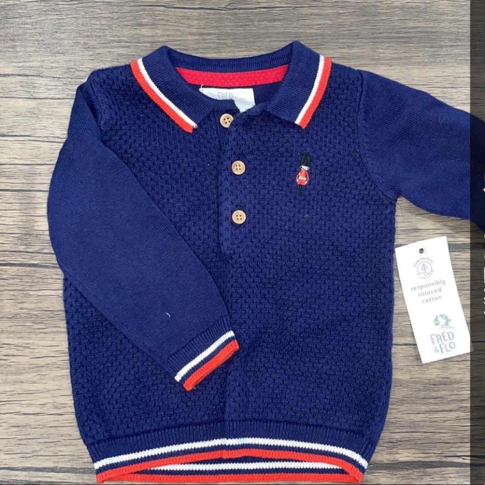 Polo style sweater
